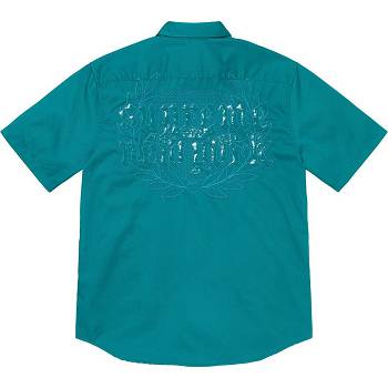 Camasa Supreme Croc Patch S/S Lucru Aqua | RO206SO