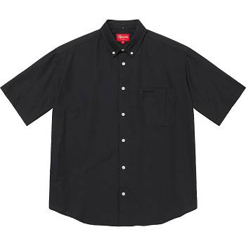 Camasa Supreme Loose Fit S/S Oxford Negrii | RO207DN