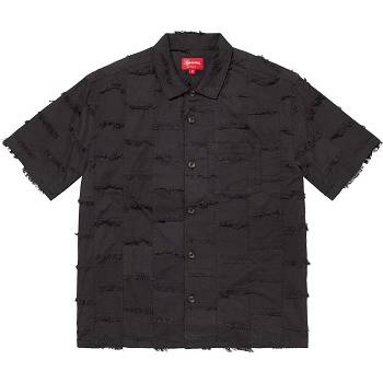 Camasa Supreme Patchwork S/S Negrii | RO215XF
