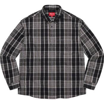 Camasa Supreme Pullover Plaid Flannel Negrii | RO212KI