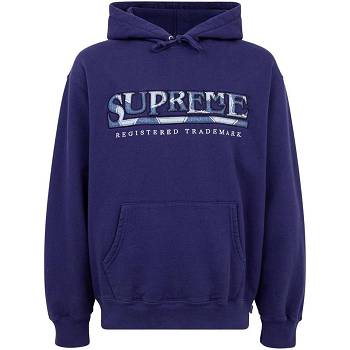 Hanorac Cu Gluga Supreme Amazing Denim Logo Albastri | RO100PQ