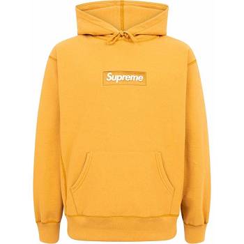 Hanorac Cu Gluga Supreme Box Logo Galbeni | RO103DN