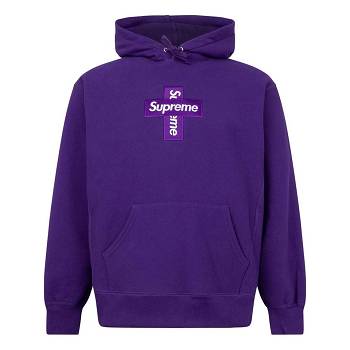Hanorac Cu Gluga Supreme Cross Box Logo Violet | RO106HK