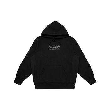 Hanorac Cu Gluga Supreme Kaws Chalk Logo Negrii | RO113VD