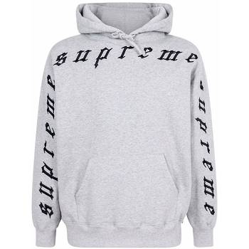 Hanorac Cu Gluga Supreme Logo Gri | RO117QZ
