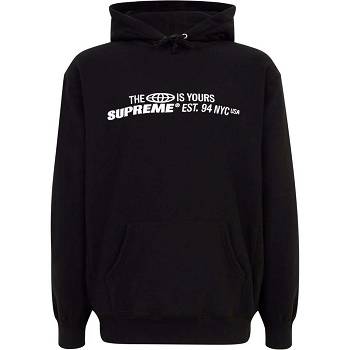 Hanorac Cu Gluga Supreme The World Is Yours Printed Negrii | RO128SO