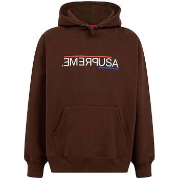 Hanorac Cu Gluga Supreme USA Maro | RO129DN