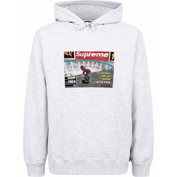 Hanorac Cu Gluga Supreme X Thrasher Logo Print “FW21” Gri | RO136ZG