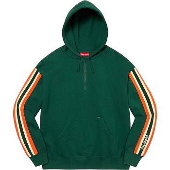 Hanorace Supreme Half Zip Cu Glugă Verzi | RO300WY