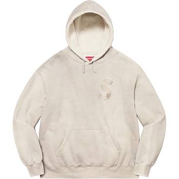 Hanorace Supreme Overdyed S Logo Cu Glugă Albi | RO312FM