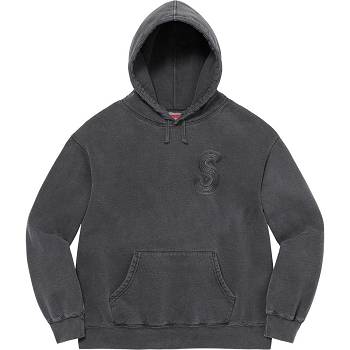 Hanorace Supreme Overdyed S Logo Cu Glugă Negrii | RO313GL