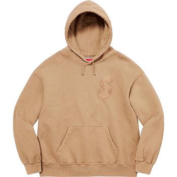 Hanorace Supreme Overdyed S Logo Cu Glugă Maro | RO314HK