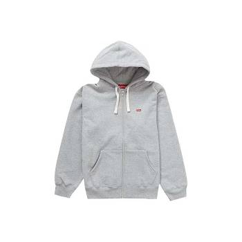 Hanorace Supreme Small Box Drawcord Zip Up Cu Glugă Gri | RO332IS