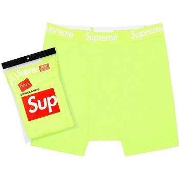 Lenjerie Supreme Hanes® Boxer Briefs (2 Pack) Verzi | RO491AP