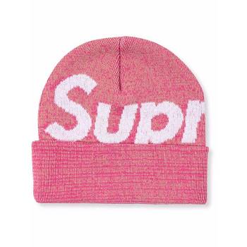 Palarie Supreme Big Logo Beanie Roz | RO479NB