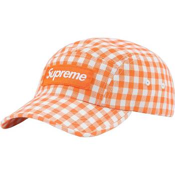 Palarie Supreme Gingham Camp Cap Portocalii | RO473LH