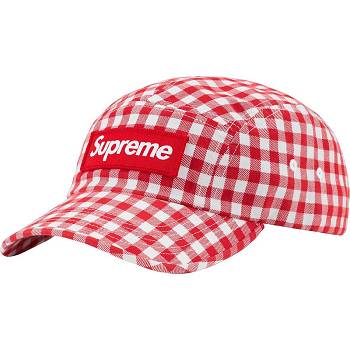 Palarie Supreme Gingham Camp Cap Rosii | RO477VD