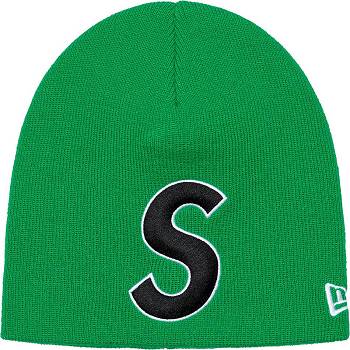 Palarie Supreme New Era® S Logo Beanie Verzi | RO441DN