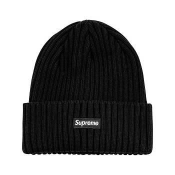 Palarie Supreme Overdyed Logo Beanie Negrii | RO483EX