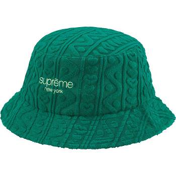 Palarie Supreme Terry Pattern Crusher Verzi | RO449XF