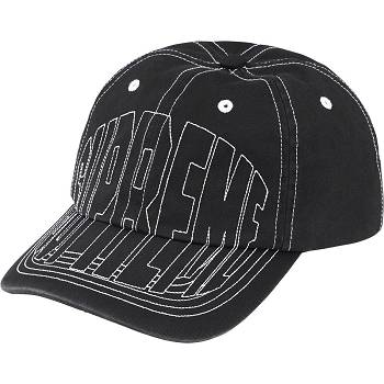 Palarie Supreme Visor Stitch 6-Panel Negrii | RO467DN