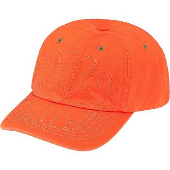 Palarie Supreme Visor Stitch 6-Panel Portocalii | RO464PQ