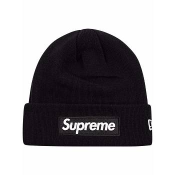 Palarie Supreme x New Era Box Logo Beanie Negrii | RO485TV