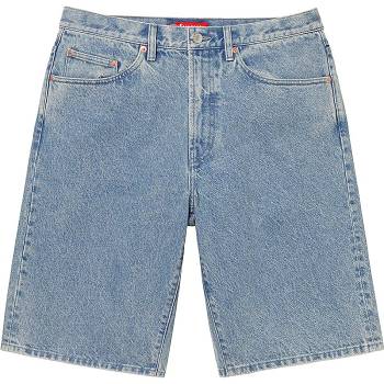 Pantaloni Scurti Supreme Baggy Denim Albastri | RO236HK