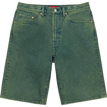 Pantaloni Scurti Supreme Baggy Denim Verzi | RO233DN