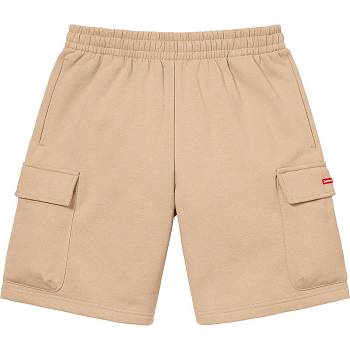 Pantaloni Scurti Supreme Small Box Baggy Cargo Sweat Maro | RO225TV