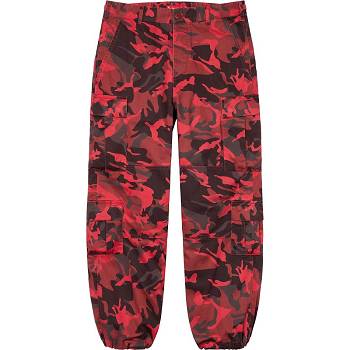 Pantaloni Supreme Cargo Pant Rosii Camuflaj | RO197EX