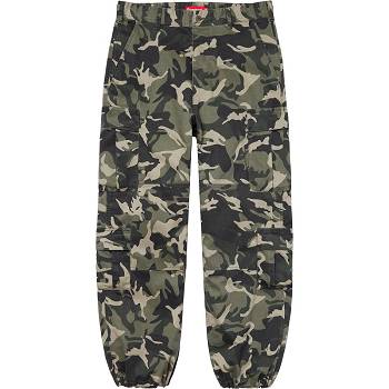 Pantaloni Supreme Cargo Pant Verzi Camuflaj | RO196WY