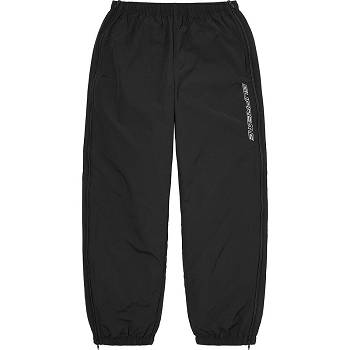 Pantaloni Supreme Full Zip Baggy Warm Up Pant Negrii | RO159JJ