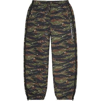 Pantaloni Supreme Full Zip Baggy Warm Up Pant Verzi Camuflaj | RO163XF
