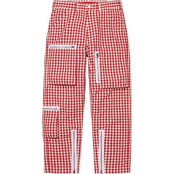 Pantaloni Supreme Gingham Flight Pant Rosii | RO198RW
