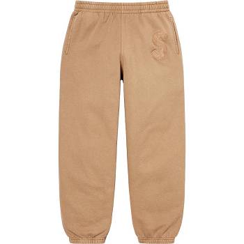 Pantaloni Supreme Overdyed S Logo Sweatpant Maro | RO186KI