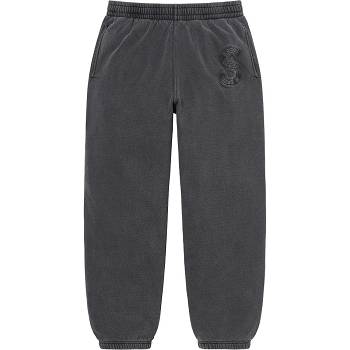 Pantaloni Supreme Overdyed S Logo Sweatpant Negrii | RO188ZG