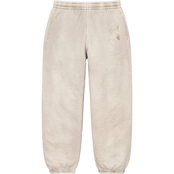 Pantaloni Supreme Overdyed S Logo Sweatpant Bej | RO189XF
