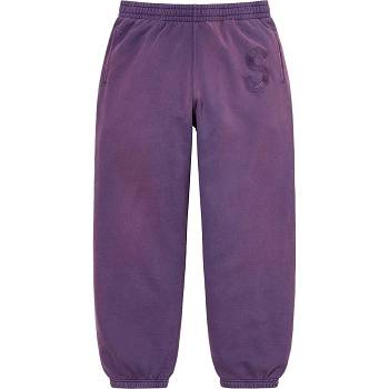 Pantaloni Supreme Overdyed S Logo Sweatpant Violet | RO190CE