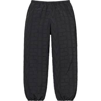 Pantaloni Supreme Repeat Stitch Track Pant Negrii | RO191VD