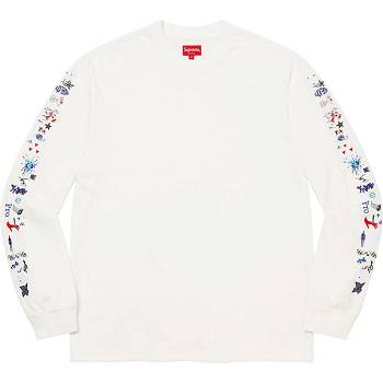 Pulovere Supreme AOI Icons L/S Top Albi | RO276RW