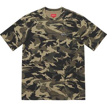 Pulovere Supreme S/S Pocket Tee Masline Verzi Camuflaj | RO268CE