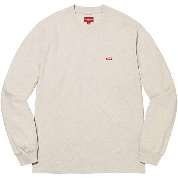 Pulovere Supreme Small Box L/S Tee Bej | RO248WY
