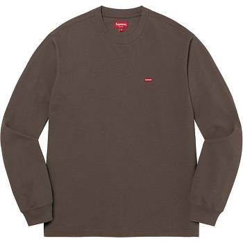 Pulovere Supreme Small Box L/S Tee Maro | RO250RW