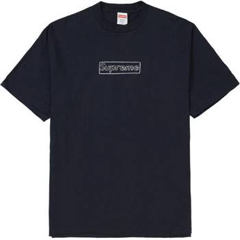 Tricouri Supreme KAWS Chalk Box Logo Negrii | RO393JJ